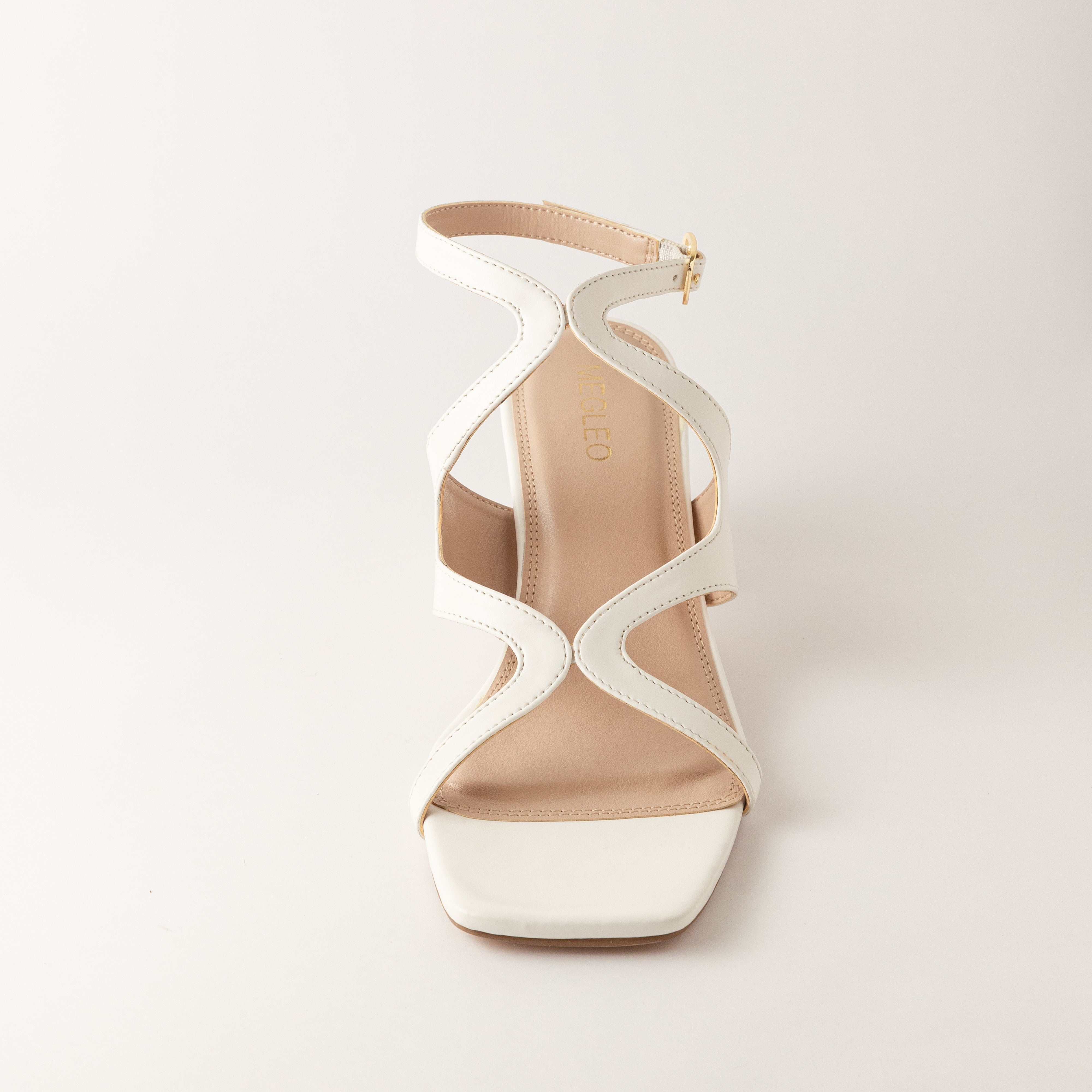 Image of Twisted Block Heels - White