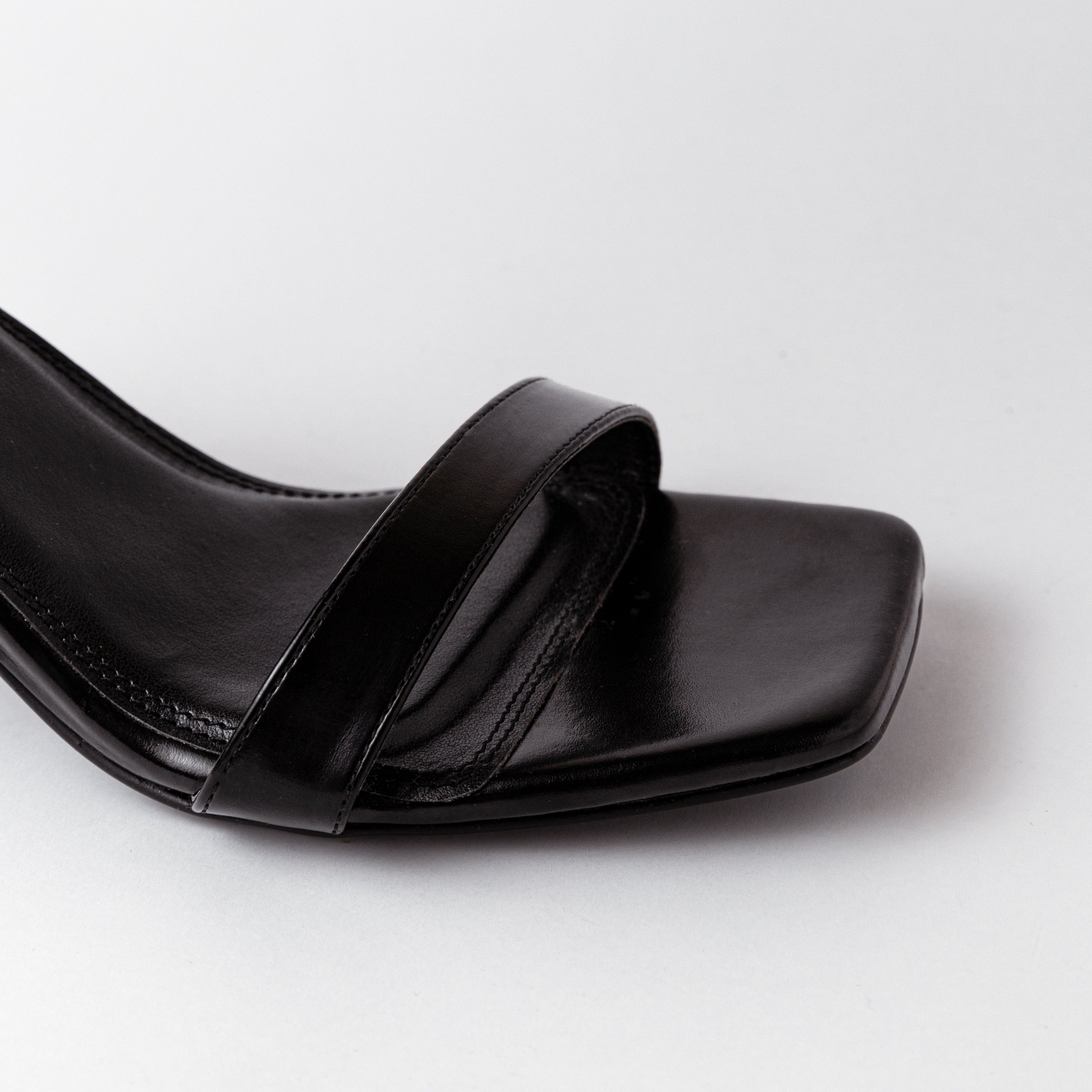 Image of Ankle Strap Black Heels