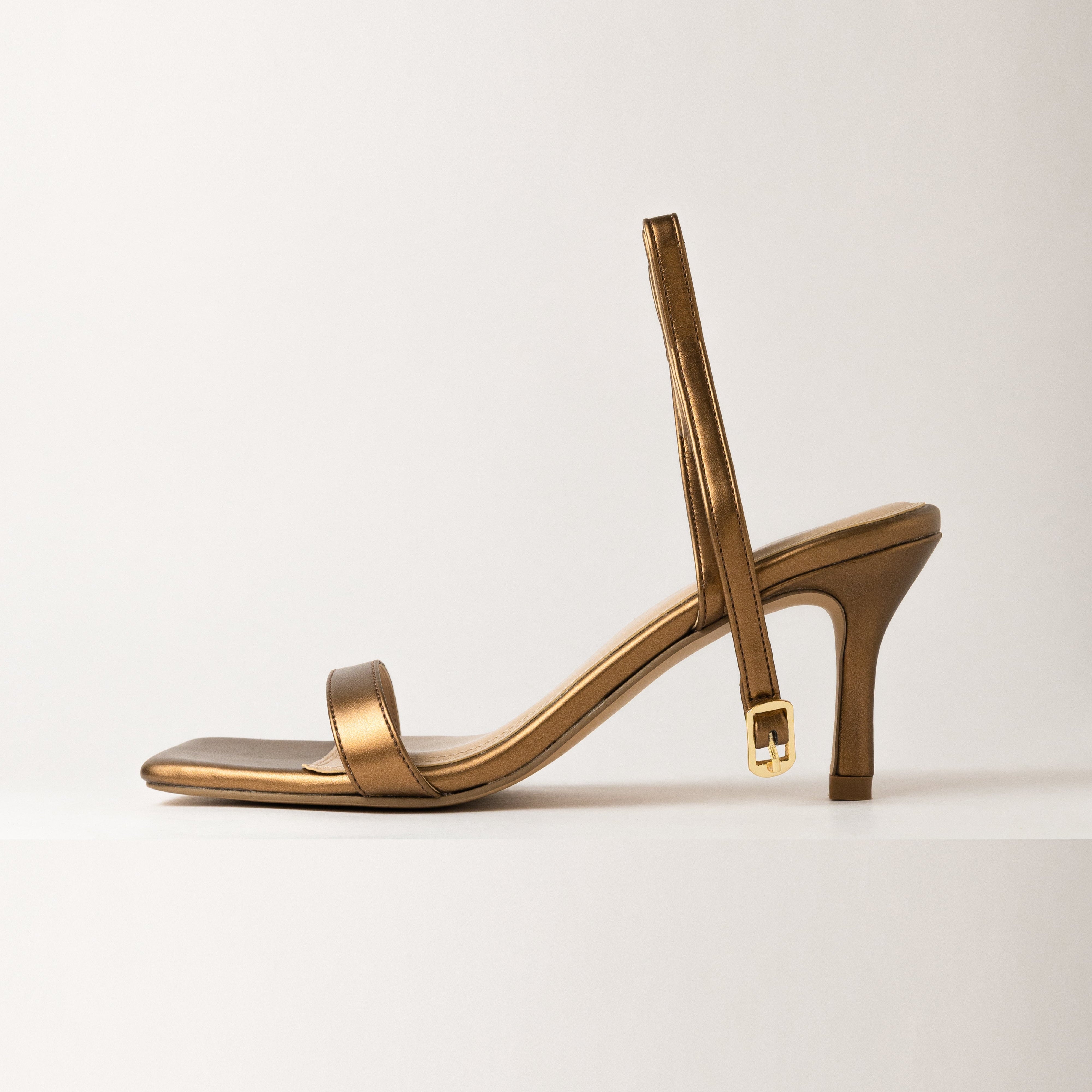 Image of Ankle Strap Copper Heels