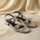 Luna Loop Silver Vegan Sandals