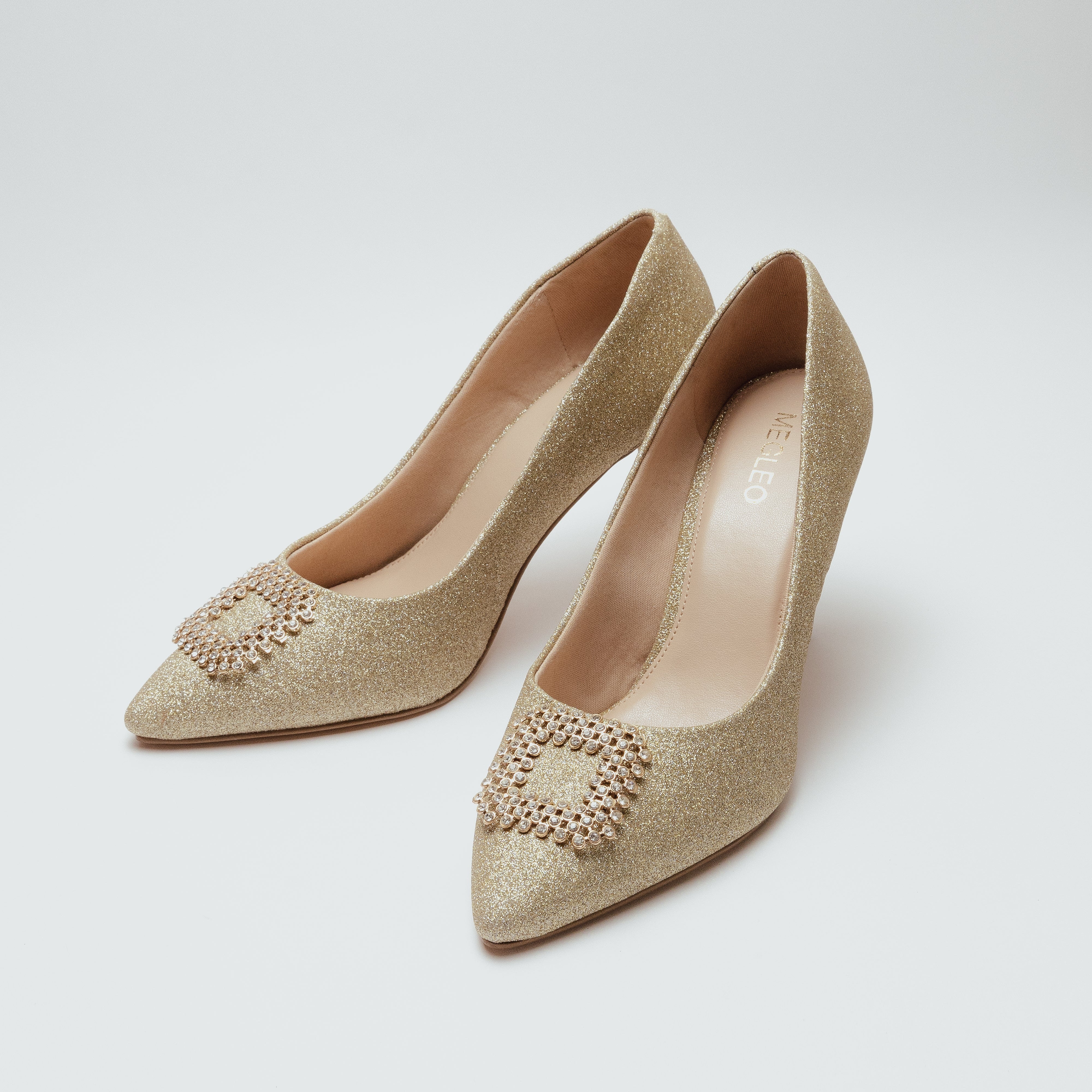 Image of Vegan Glitter Stilettos - Golden