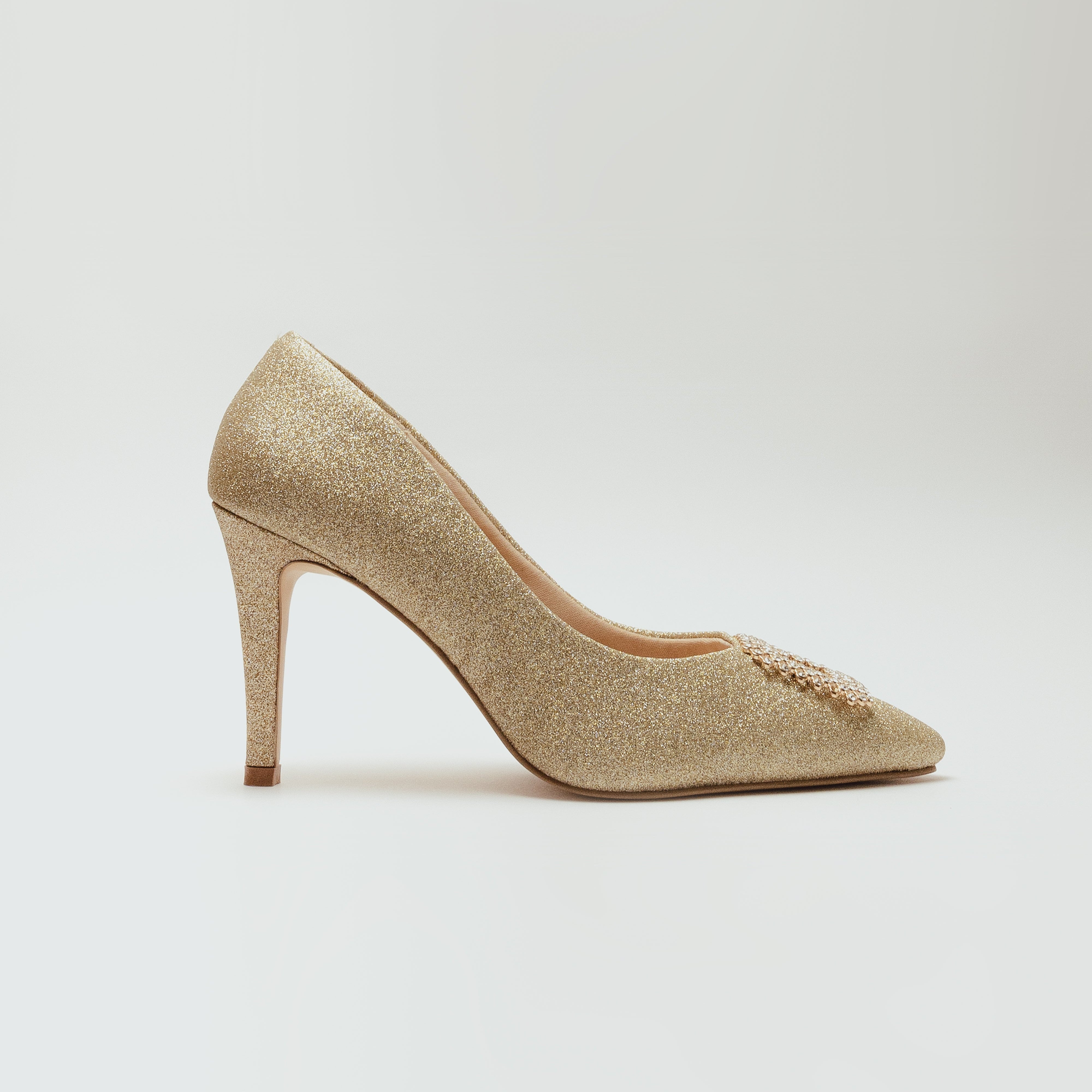 Image of Vegan Glitter Stilettos - Golden