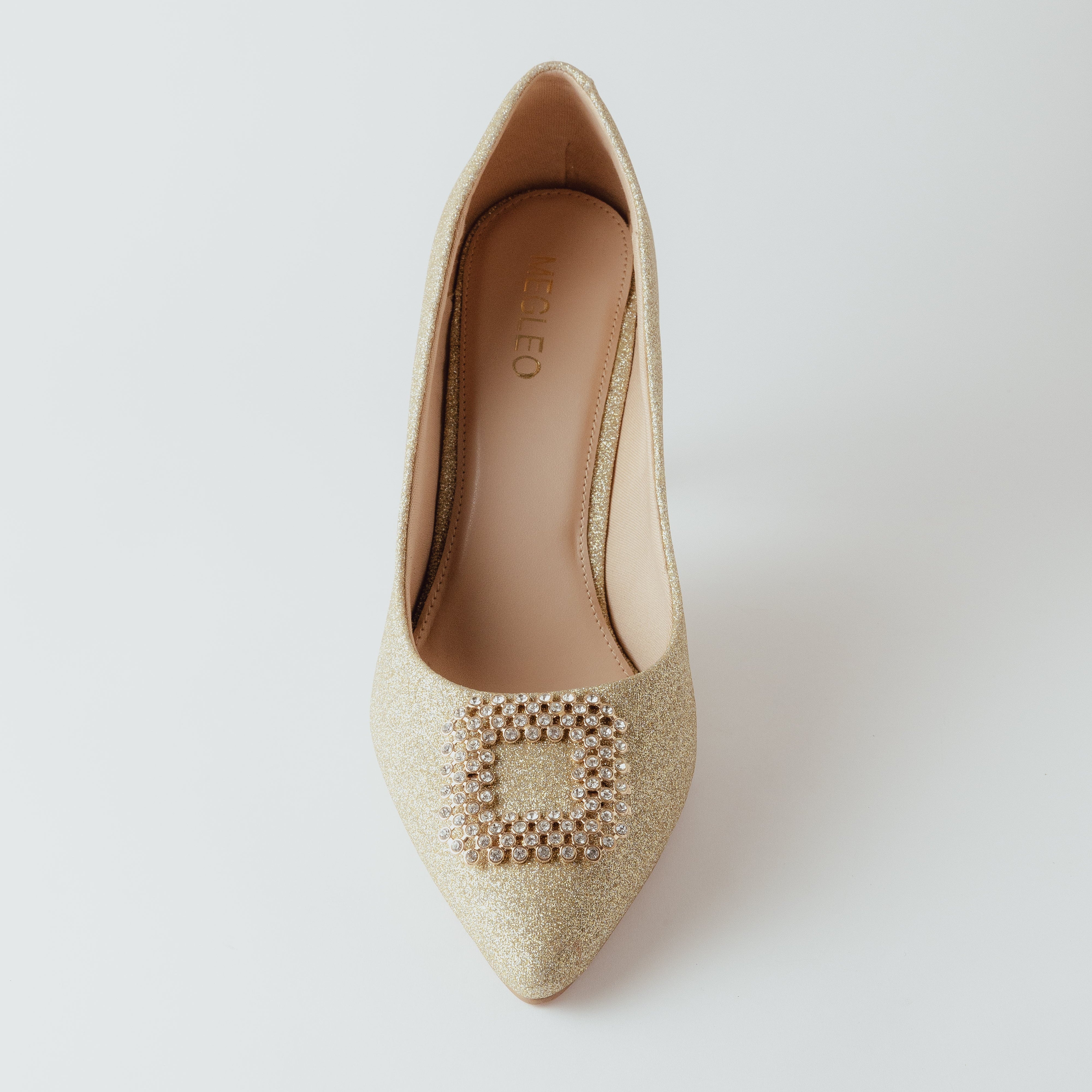 Image of Vegan Glitter Stilettos - Golden