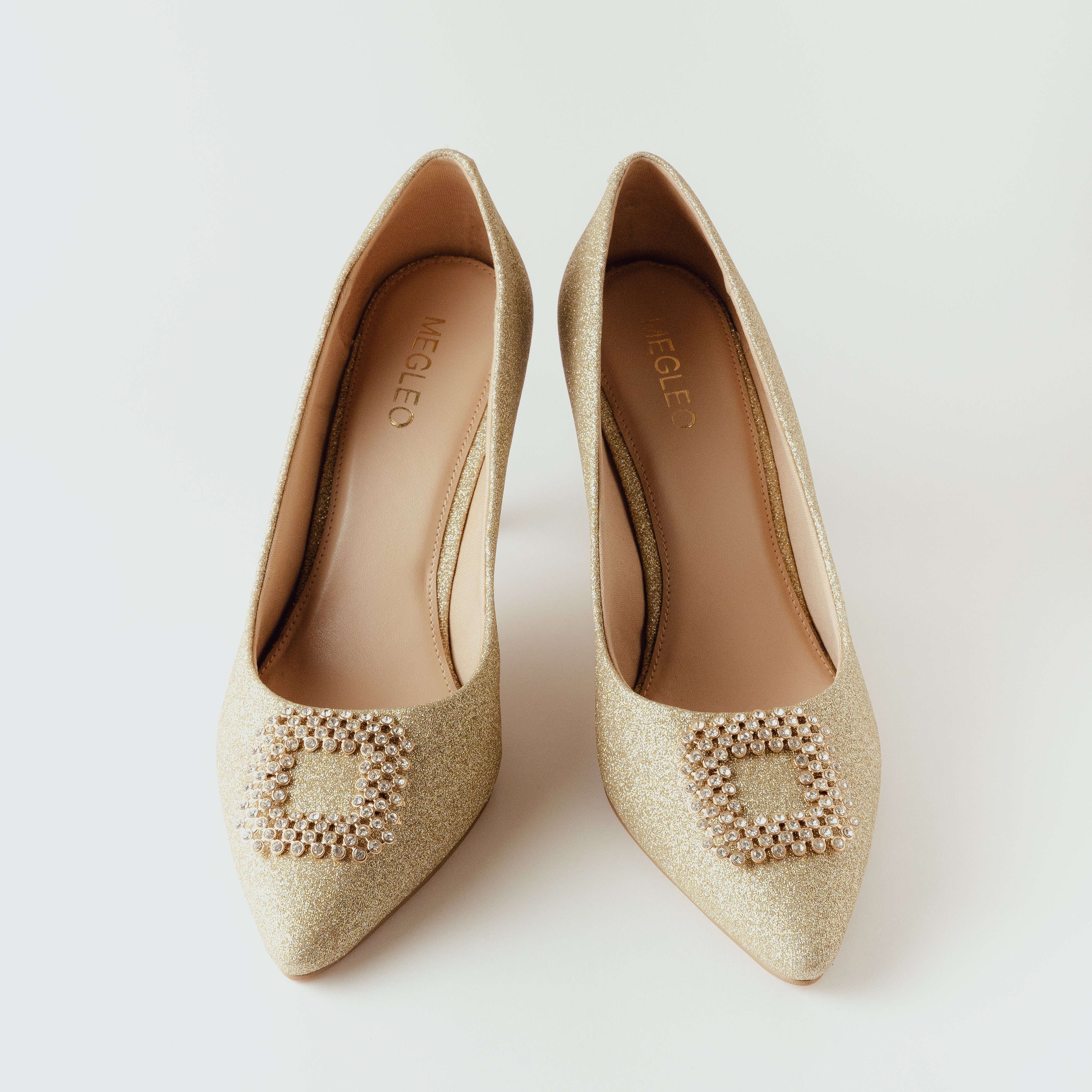 Image of Vegan Glitter Stilettos - Golden