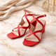 Twisted Block Heels - Red